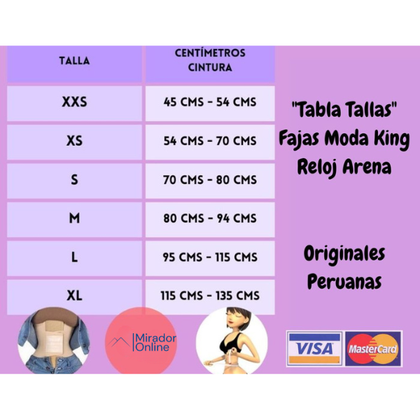 Faja Cintura Reloj de Arena, Moda King